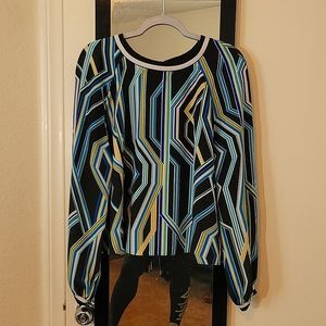 Abstract multicolor blouse